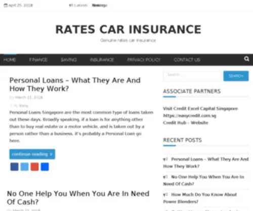 Ratescarinsurance.net(Car Insurance Quotes) Screenshot