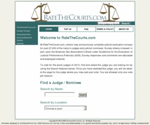 Ratethecourts.com(Ratethecourts) Screenshot