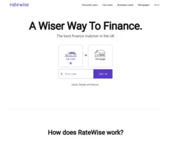 Ratewise.co.uk(A Wiser Way To Finance) Screenshot