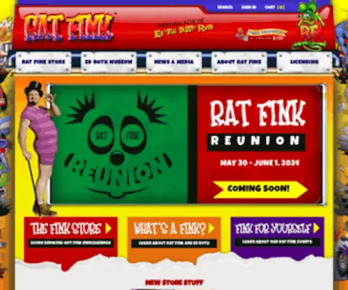 Ratfink.com(Ed Roth's Rat Fink) Screenshot