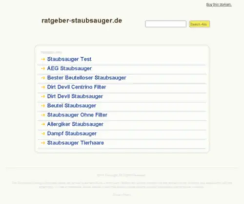 Ratgeber-Staubsauger.de(Ratgeber Staubsauger) Screenshot
