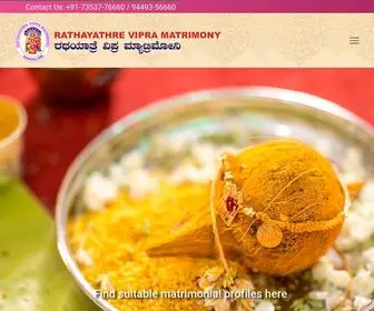 Rathayathrevipramatrimony.com(Brahmin Matrimony in Bangalore) Screenshot