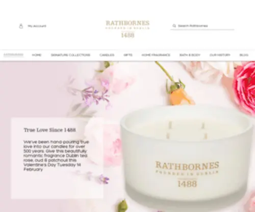Rathbornes1488.com(Luxury Home Fragrance From The World's Oldest Candle Company) Screenshot