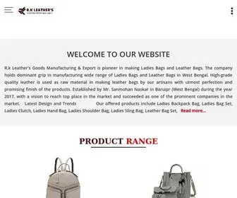 Ratikantaleathermanufacturing.co.in(Leather Bags Manufacturer exporter from Baruipur India) Screenshot