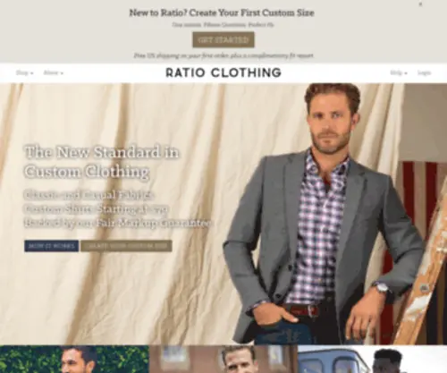 Ratioclothing.com(Ratio Clothing) Screenshot