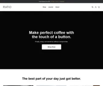 Ratiocoffee.com(Ratio Coffee Machines) Screenshot
