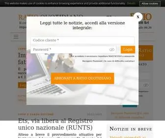 Ratioquotidiano.it(Ratio Quotidiano) Screenshot