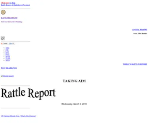 Rattlereport.com(Rattle Report) Screenshot