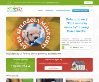 Ratujemyzwierzaki.pl(Największy w Polsce portal pomocy zwierzętom) Screenshot