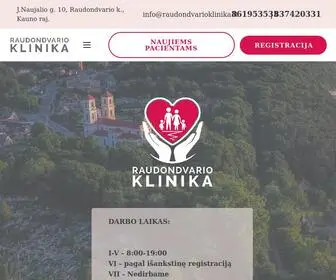 Raudondvarioklinika.lt(Raudondvario klinika) Screenshot