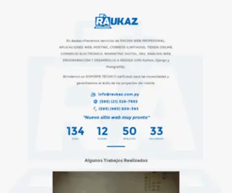 Raukaz.com.py(Páginas Web en Paraguay con Hosting y Correos) Screenshot