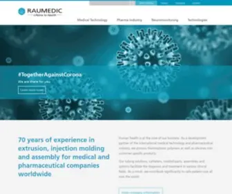 Raumedic.com(Extrusion, Injection Molding, Assembly) Screenshot