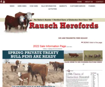 Rauschherefords.com(Rausch Herefords) Screenshot