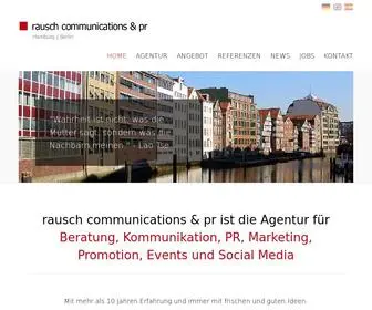 Rauschpr.com(Rausch communications & pr) Screenshot