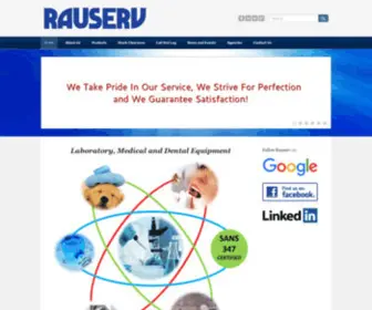 Rauserv.com(Rauserv Autoclaves and Laboratory Equipment) Screenshot