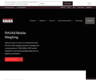 Ravas.com(RAVAS mobile weighing on forklifts and electric pallet trucks) Screenshot