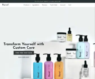 Ravelcare.com(Custom Hair Products) Screenshot