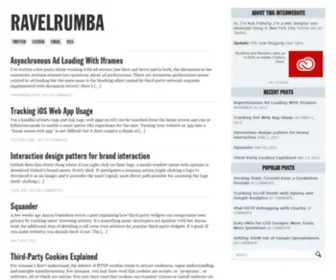 Ravelrumba.com(Blogging design and front end development) Screenshot