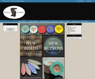 Ravensjourney.com(Raven's Journey Unique Czech Glass Beads and Buttons) Screenshot