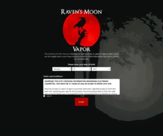 Ravensmoonvapor.com(AgeLock) Screenshot