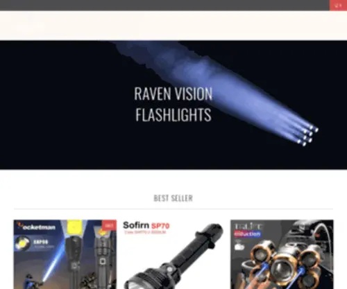 Ravenvisionflashlights.com(Raven Vision) Screenshot