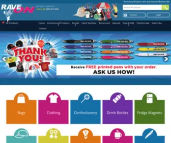 Raveon.com.au(Buy Promotional Products Online in Sydney) Screenshot