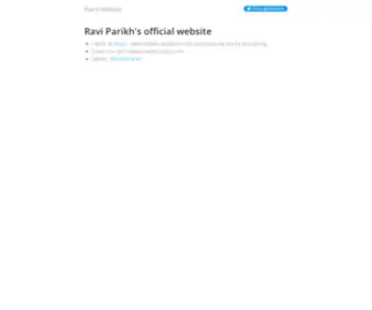 Ravi.io(Ravi Parikh's Website) Screenshot