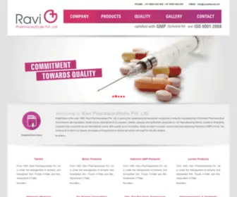 Ravipharma.net(Ravi Pharmaceuticals Pvt) Screenshot