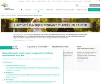 Raviva.be(L’activité physique pendant et après un cancer) Screenshot