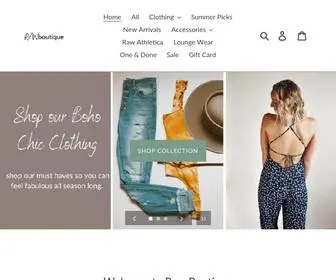 Raw-Boutique.com(Woman's Boho Chic Clothing and Accessories) Screenshot