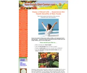 Raw-Foods-Diet-Center.com(Raw Foods and Healthy Living) Screenshot