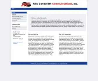 Rawbandwidth.com(Raw Bandwidth Communications) Screenshot