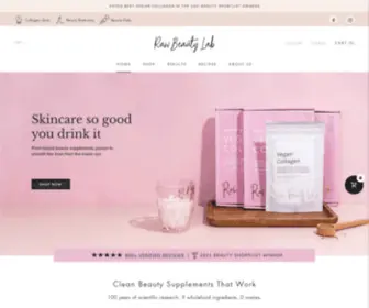 Rawbeautylab.com(The UK's first 100% natural collagen supplement) Screenshot