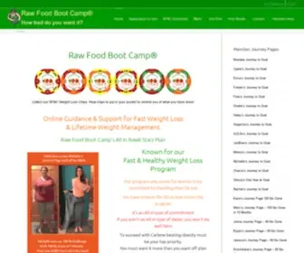 Rawfoodbootcamp.com(Healthy Fast Weight Loss with a Raw Food Diet or Whole Food Diet Plan) Screenshot