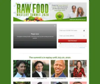 Rawfoodmasterysummit.com(Raw Food Mastery Summit Raw Food Mastery Summit) Screenshot