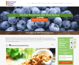 Rawfoodrecipesonline.com(Delicious Raw Food Recipes Online) Screenshot