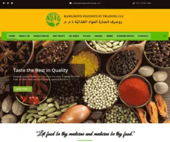 Rawgrovefoodsuae.com(Rawgrove foodstuff Trading LLC is one of the fore runner in trading Spices) Screenshot