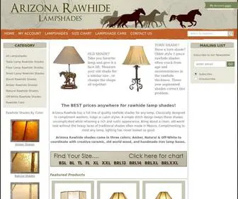 Rawhideshades.com(Premium Rawhide Lamp Shades) Screenshot