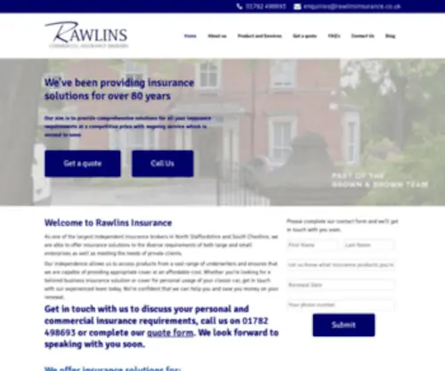 Rawlinsinsurance.co.uk(Rawlins Insurance Commercial Insurance Specialists) Screenshot
