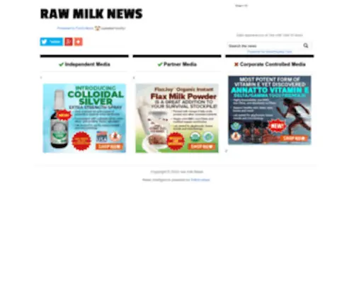 Rawmilk.news(Raw milk news headlines) Screenshot