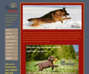 Rawperformancedogfood.com(Raw Performance Dog Food) Screenshot