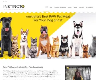 Rawpetfoods.com.au(Instincto) Screenshot