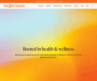 Rawrootsturmeric.com(Fresh and ready to use Turmeric and Ashwagandha products) Screenshot