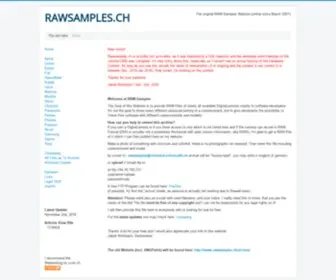 Rawsamples.ch(The original RAWSamples Website (online since March 2007)) Screenshot