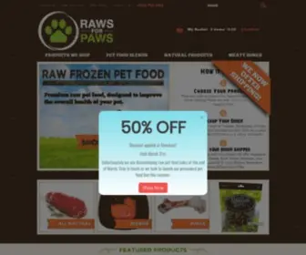 Rawsforpaws.com(Raws for Paws) Screenshot