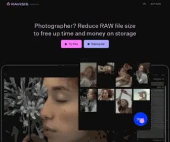 Rawsie.co(Reduce RAW image file size by up to 80%) Screenshot