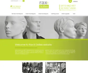 Raxanddollies.com.au(Mannequins, Retail Supplies & Shop Fixtures Australia) Screenshot