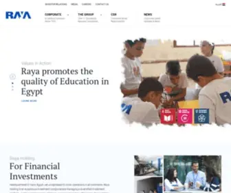 Rayacorp.com(Raya Holding For Financial Investments Home) Screenshot