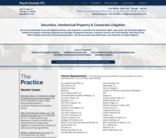 Rayandcounsel.com(Business Litigation) Screenshot