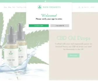 Rayaorganics.com(Our CBD oil UK) Screenshot